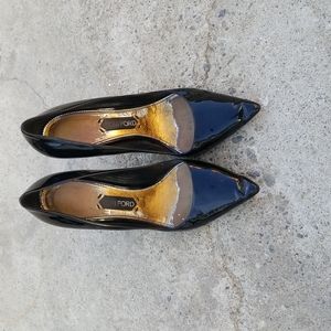 Tom ford gold heel pumps